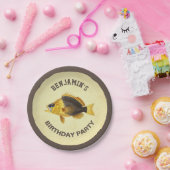 -Rustische Vissende-vogelpartij Papieren Bordje (Feest)