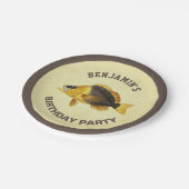 -Rustische Vissende-vogelpartij Papieren Bordje (Gekanteld)