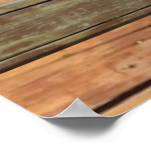  Rustische vlag van Chicago Poster (Hoek)