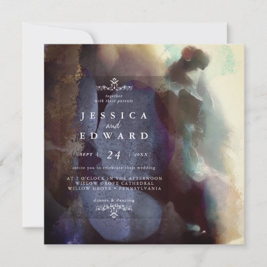  Rustische Waterverf Bird Wedding Kaart (Voorkant)