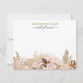 Rustische Waterverf Boho Floral Professional Compa Notitiekaartje (Voorkant)