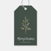 “Rustische Waterverf Boom Groen Cadeaulabel (Voorkant)