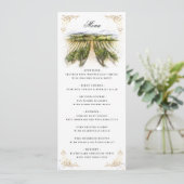 Rustische Waterverf Elegant Vineyard Wedding Menu (Staand voorkant)