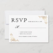 Rustische Waterverf Elegant Vineyard Wedding RSVP Kaartje (Voorkant)