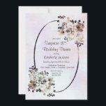 Rustische Waterverf Floral Surprise 18th Birthday Kaart<br><div class="desc">Rustic,  country floral waterverf verraste de 18de uitnodiging van het verjaardagsdiner.</div>