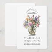 Rustische Waterverf Floral Surprise 70th Birthday Kaart (Voorkant / Achterkant)