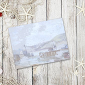 Rustische Waterverf  Foggy Harbour Briefkaart