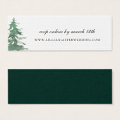 Rustische Waterverf Forest Wedding Website RSVP Mini Visitekaartjes (Voorkant /achterkant)