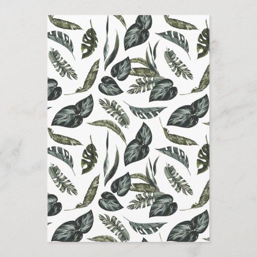 Rustische Waterverf geïllustreerde plattegrond Programmakaart (Achterkant)