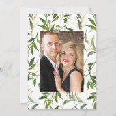 Rustische Waterverf Greenery Country Barn Wedding Kaart (Achterkant)