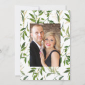 Rustische Waterverf Greenery Country Barn Wedding Save The Date (Achterkant)