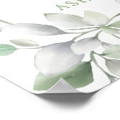 Rustische Waterverf Greenery Floral Kaarten & Gift Poster (Hoek)