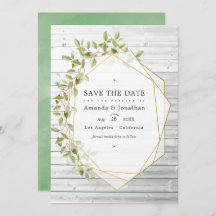 Rustische Waterverf Greenery Geometric Wedding