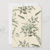 Rustische Waterverf Greenery Lijst Wedding Shower Kaart (Achterkant)