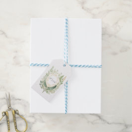 Rustische Waterverf Greenery Wedding Cadeaulabel