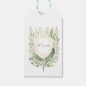 Rustische Waterverf Greenery Wedding Cadeaulabel (Voorkant)