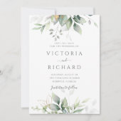 Rustische Waterverf Greenery Wedding Save The Date (Voorkant)