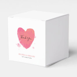 Rustische Waterverf Heart Wedding Bedankdoosjes
