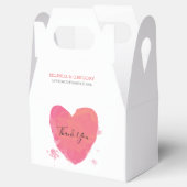 Rustische Waterverf Heart Wedding Bedankdoosjes (Geopend)