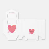 Rustische Waterverf Heart Wedding Bedankdoosjes (Uitgevouwen)