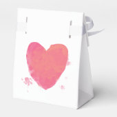 Rustische Waterverf Heart Wedding Bedankdoosjes (Achterkant)