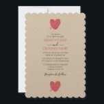 Rustische Waterverf Heart Wedding Invitations Kaart<br><div class="desc">Dit ontwerp heeft een robuust hart voor de waterverf. De zwarte typografie en het rode/oranje hart contrasteren elkaar. De hand geschilde hartspatten tonen spetters van de waterverf die passie verzilveren. De achterkant toont het rustige waterverf hart met de bruid- en bruidenamen en de trouwdatum. Een romantisch, eenvoudig ontwerp met een...</div>