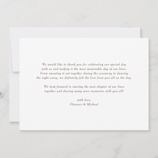 Rustische Waterverf herfst bosfeest Bedankkaart (Achterkant)