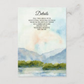 Rustische Waterverf in het winterhuwelijk Informatiekaartje (Voorkant)