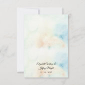 Rustische Waterverf in het winterhuwelijk RSVP Kaartje (Achterkant)