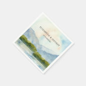 Rustische Waterverf in het winterhuwelijk Servet (Hoek)