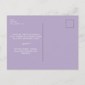 Rustische Waterverf Lavender Bridal Rustic Shower Uitnodiging Briefkaart (Achterkant)