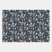 Rustische Waterverf Leaping Hare Winter Inpakpapier Vel (Voorkant)