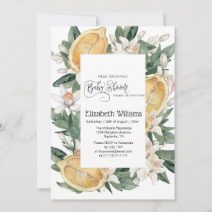 Rustische Waterverf Lemon Italiaans Citrus Baby sh Kaart