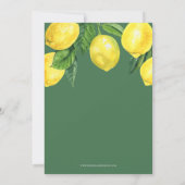Rustische Waterverf Lemon Wreath Afstuderen Kaart (Achterkant)