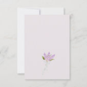 Rustische Waterverf Lilacs & Photo Simple Wedding Save The Date (Achterkant)