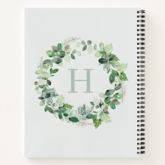 Rustische Waterverf met ontvangst van grote monogr Notitieboek (Achterkant)