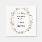 Rustische Waterverf met thema Wilde bloem Servet (Voorkant)