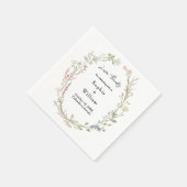 Rustische Waterverf met thema Wilde bloem Servet (Hoek)