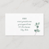 Rustische Waterverf Moord op Floral Visitekaartje (Achterkant)