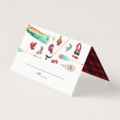 Rustische Waterverf Mountains Weddensportkaart Visitekaartje (Voorkant)