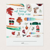 Rustische Waterverf Mountains Weddensportkaart Visitekaartje (Buitenkant ongevouwen)