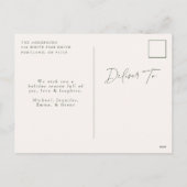 Rustische Waterverf Pine Cone, niet-foto Feestdagenkaart (Achterkant)