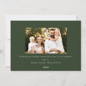 Rustische Waterverf Pine Cone Wreatfoto Feestdagenkaart (Achterkant)