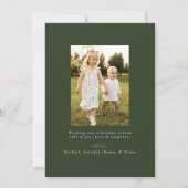 Rustische Waterverf Pine Cone WreatPhoto Collage Feestdagenkaart (Achterkant)