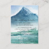 Rustische Waterverf Pine Mountains Lake Wedding Informatiekaartje (Voorkant)