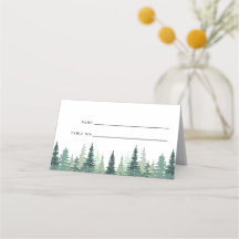 Rustische Waterverf Pine Winter Wedding