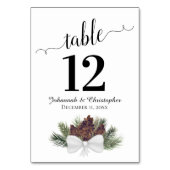 Rustische Waterverf Pinecones Elegant Wedding Kaart (Achterkant)