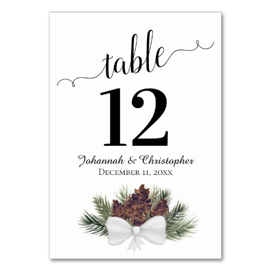 Rustische Waterverf Pinecones Elegant Wedding Kaart (Voorkant)