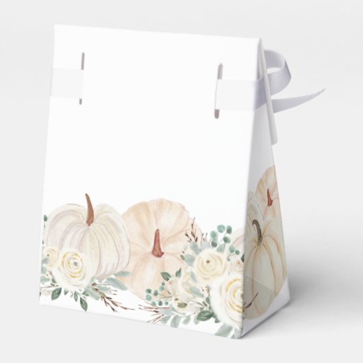 Rustische Waterverf Pumpkin Greenery Baby shower Bedankdoosjes (Achterkant)