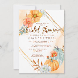 Rustische Waterverf Pumpkins Herfst Vrijgezellenfe Kaart